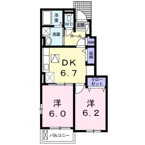 シュティル　Ａ（104） 間取り図画像