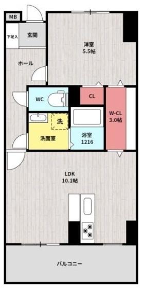 Passerelle Matsubashi（303） 間取り図画像