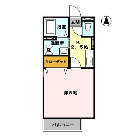 ディアコート浜　A棟（203） 間取り図画像