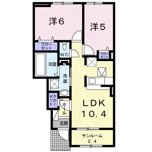 フラン・アンジュ　Ⅳ（102） 間取り図画像