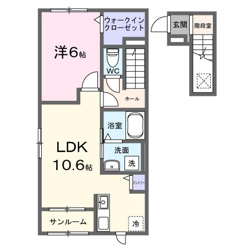 アジュール　Ⅰ（203） 間取り図画像