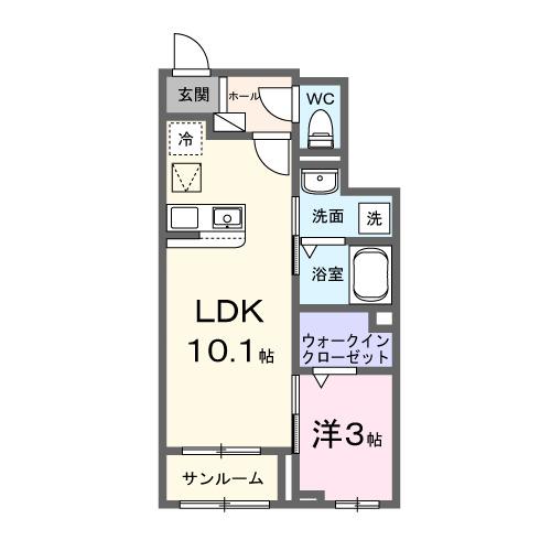 アジュール　Ⅰ（102） 間取り図画像
