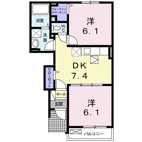 ミルト　クラール（102） 間取り図画像