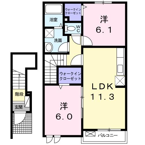 サザン・ガーデン「さくら」Ａ（202） 間取り図画像
