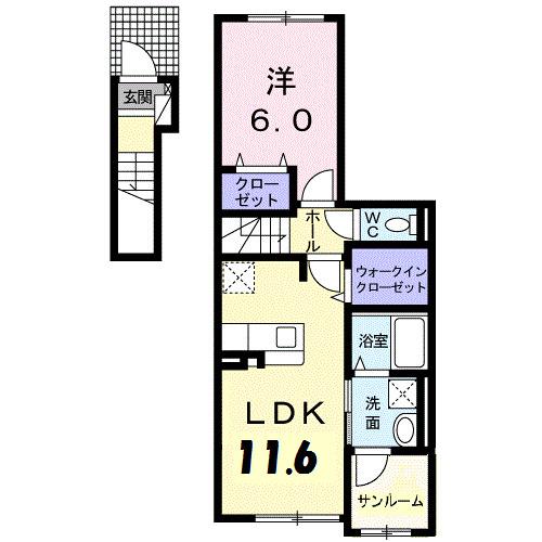 メゾン・ド・ターキー（203） 間取り図画像