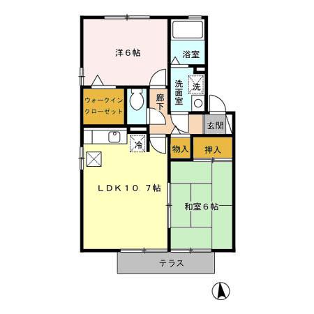 コンフォール・K　B棟（105） 間取り図画像