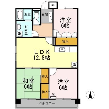 レジデンス17番館（406） 間取り図画像