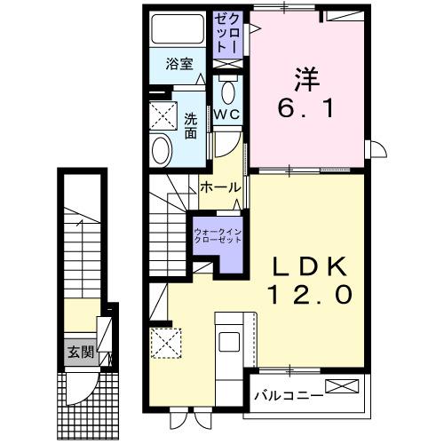 リナセント　Ⅱ（204） 間取り図画像