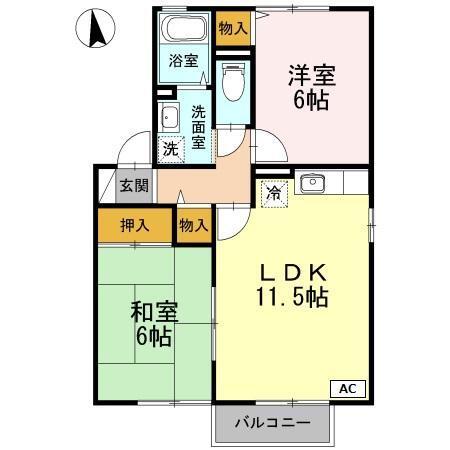 メゾンクレール　A棟（101） 間取り図画像