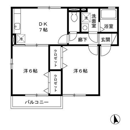 グランモア泉南（201） 間取り図画像