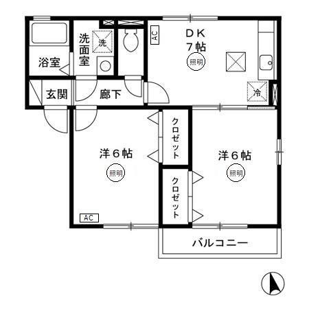 グランモア泉南（102） 間取り図画像