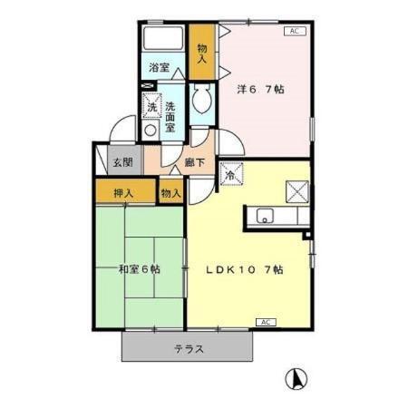 ウィルモアタウン　B棟（203） 間取り図画像