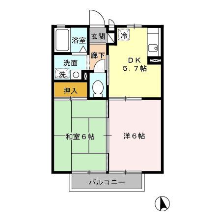 ブリーズ日高（203） 間取り図画像