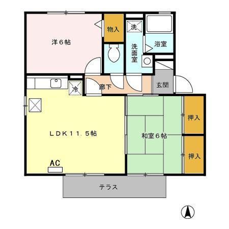 アムール神宮　B棟（105） 間取り図画像