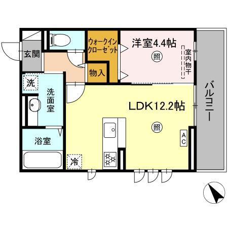 D-resena松橋S（303） 間取り図画像