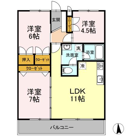 ラーバンハイツ（307） 間取り図画像