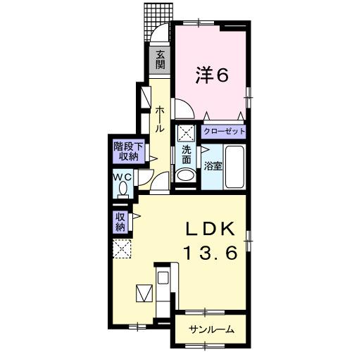 ｓｕｎｎｙ　ｍａｉｓｏｎ　Ⅰ（101） 間取り図画像