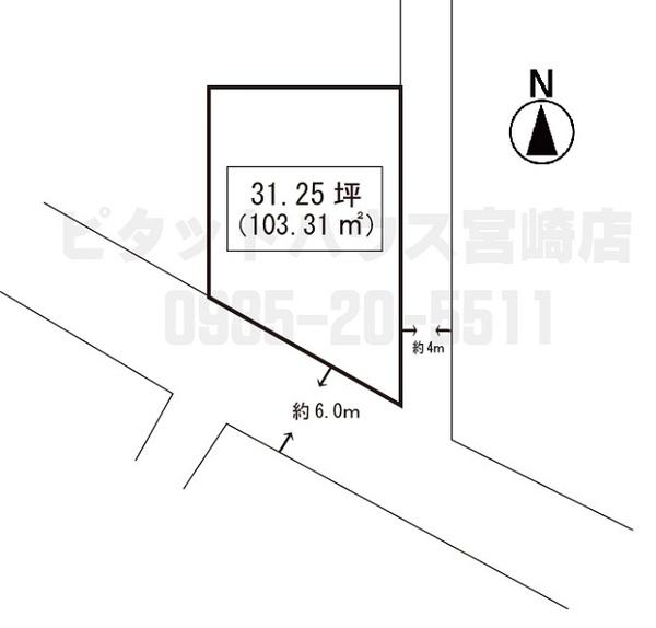 宮崎市佐土原町上田島土地 区画図