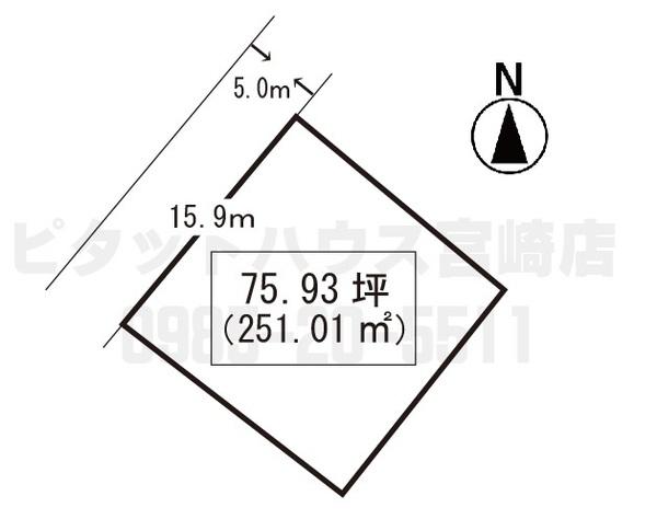 宮崎市本郷北方土地 区画図