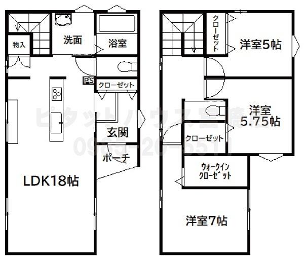 宮崎市恒久南3丁目新築住宅 間取り図画像