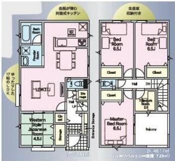 宮崎市祇園4丁目新築住宅① 間取り図画像
