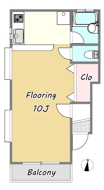 池尻ブラウンハイツＢ 間取り図画像