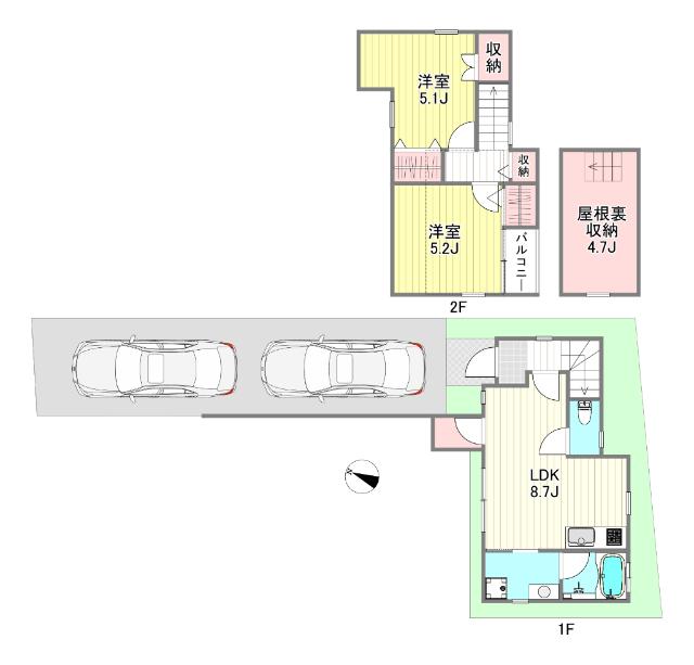 南荻窪新築戸建 間取り図画像