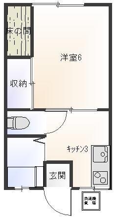 世田谷区代田アパート 間取り図画像