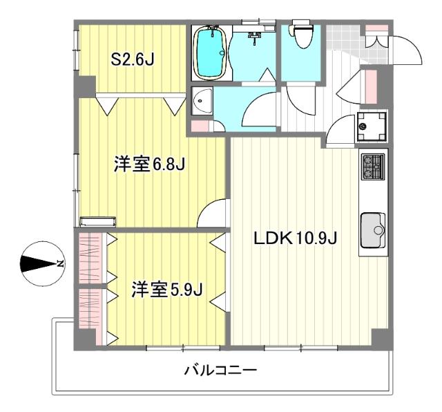 秀和若林レジデンス 間取り図画像