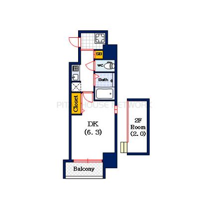 エルミタージュ難波南Ⅶ 間取り図写真