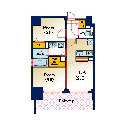 エステムコート難波Vブロード 間取り図写真