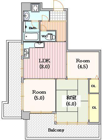 大手前セントポリア（706） 間取り図画像