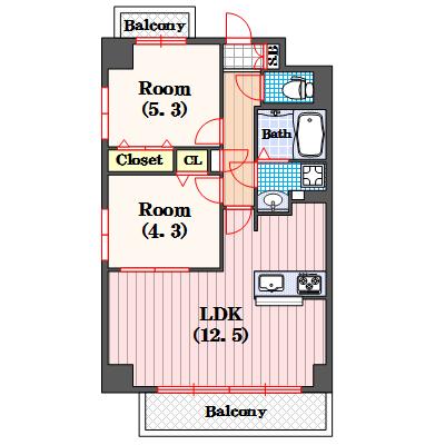 アコーツ千代崎（801） 間取り図画像