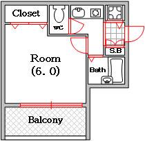 プレサンス西心斎橋（1007） 間取り図画像