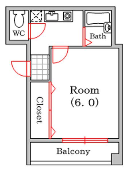 ブランドール本田（203） 間取り図画像