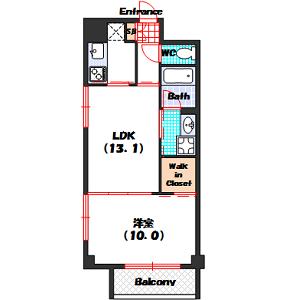クレオキタホリエ 間取り図画像