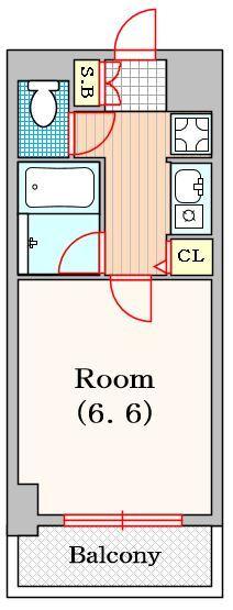 CityLifeクラウンハイム長堀通（503） 間取り図画像