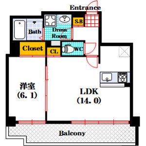 エルデ北堀江（601） 間取り図画像