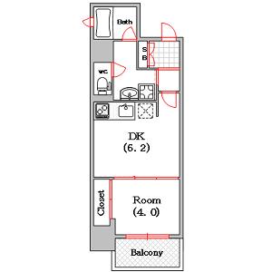 メゾンパルティール（403） 間取り図画像