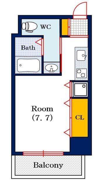 コーラルポワント難波WEST 間取り図画像