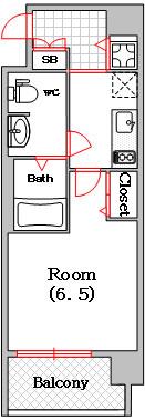 スワンズシティ北堀江（202） 間取り図画像