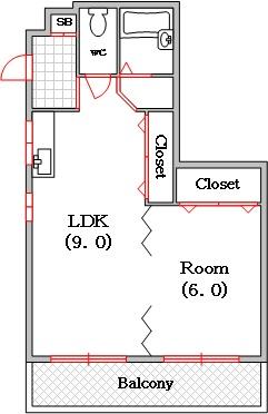 グランドピア道頓堀（805） 間取り図画像