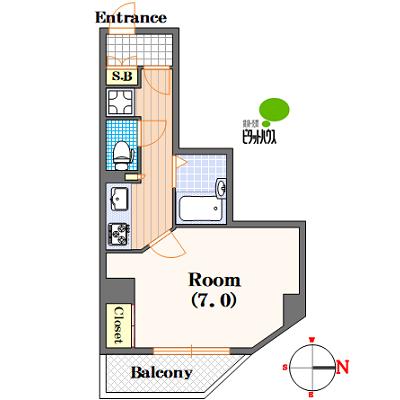 アクティコート堀江南（803） 間取り図画像