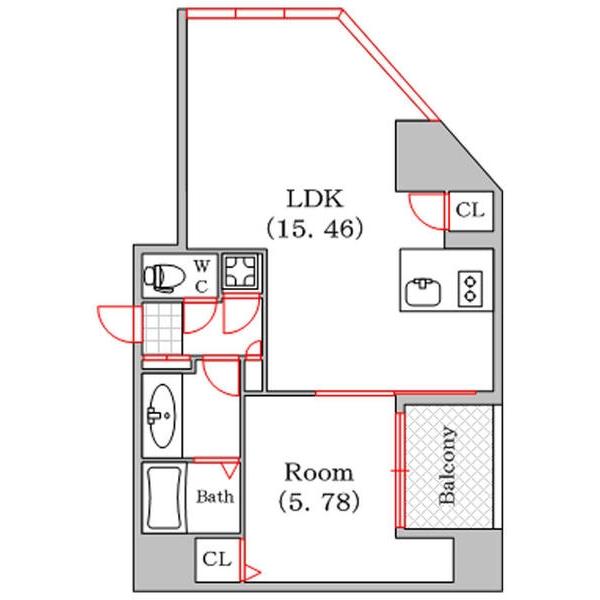 フォレステージュ西本町（1502） 間取り図画像