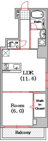ディオスカーボ難波（501） 間取り図画像