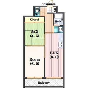 ハイツ鍛冶 間取り図画像