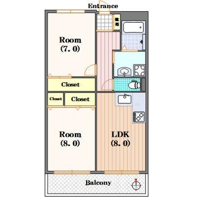 パレーシャル難波（805） 間取り図画像