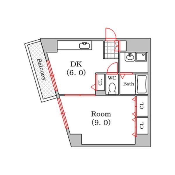グランディール宝（305） 間取り図画像
