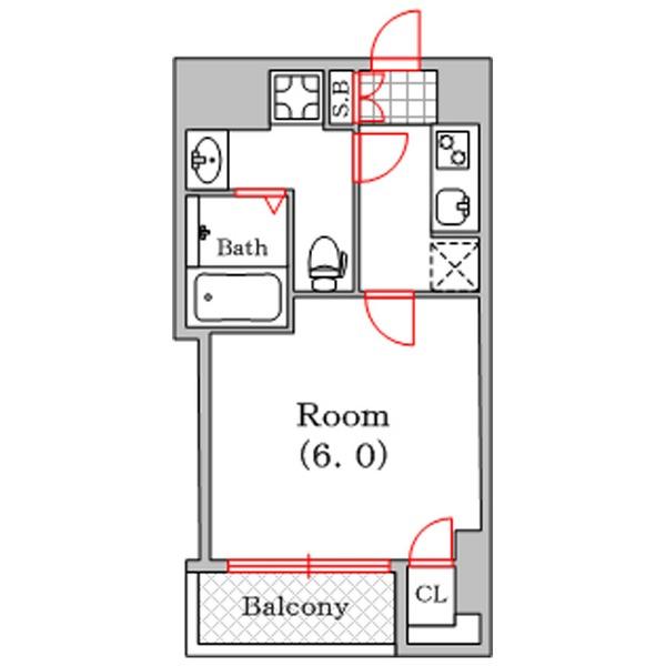 サムティ西長堀リバーフロント（1402） 間取り図画像