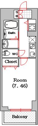 ＪＰレジデンス難波南（1001） 間取り図画像